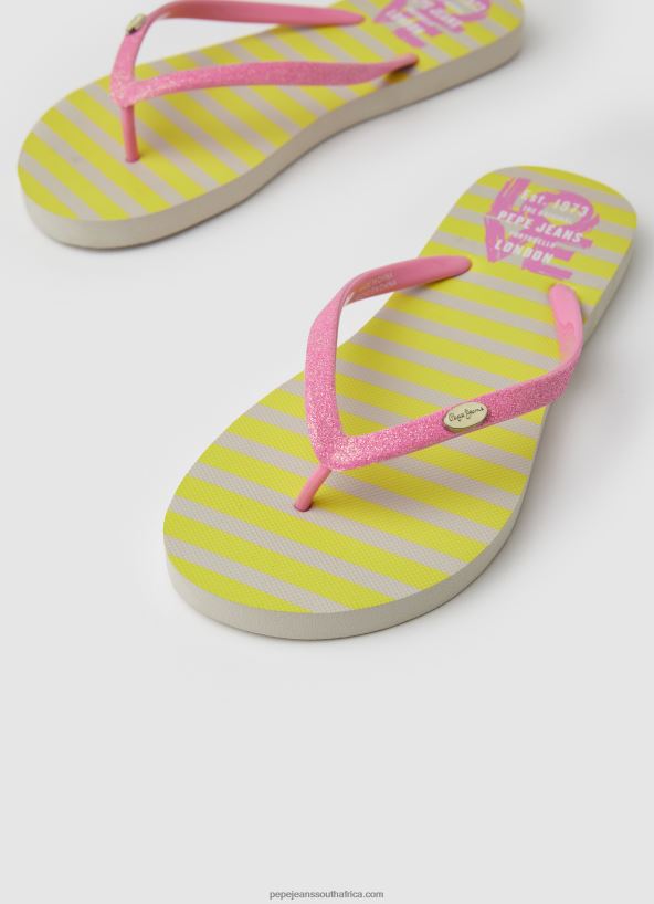 Acid Green Rake Love Beach Flip Flops Pepe Jeans L20F2F705 Women - Image 3