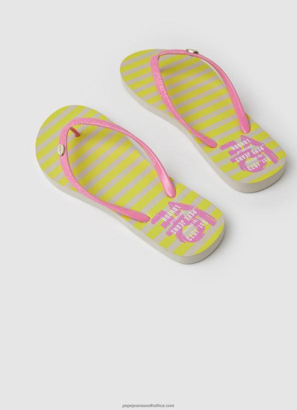 Acid Green Rake Love Beach Flip Flops Pepe Jeans L20F2F705 Women - Image 4