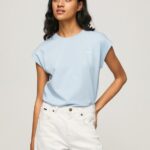 Bay Bloom Basic T-Shirt With Logo Pepe Jeans L20F2F448 Women