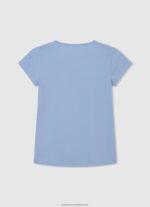 Bay Glitter Logo T-Shirt Pepe Jeans L20F2F1465 Girl - Image 2