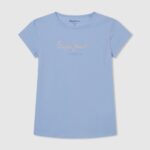 Bay Glitter Logo T-Shirt Pepe Jeans L20F2F1465 Girl