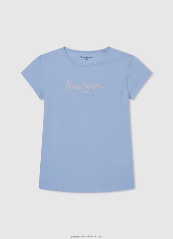 bay_glitter_logo_t_shirt_pepe_jeans_l20f2f1465_girl.jpg Bay Glitter Logo T-Shirt Pepe Jeans L20F2F1465 Girl - Image 1