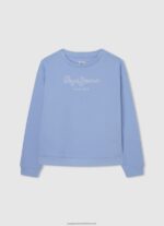 Bay Logo Printed Cotton Jumper Pepe Jeans L20F2F1413 Girl