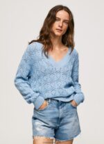 Bay Relaxed Fit Openwork Jersey Pepe Jeans L20F2F229 Women - Image 3