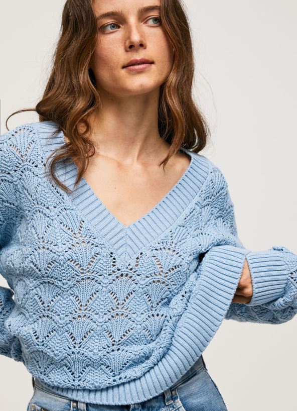 bay_relaxed_fit_openwork_jersey_pepe_jeans_l20f2f229_women.jpg Bay Relaxed Fit Openwork Jersey Pepe Jeans L20F2F229 Women - Image 1