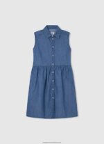 Bay Rounded Collar Mini Dress Pepe Jeans L20F2F1388 Girl - Image 5