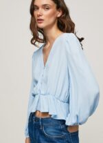 Bay V-Neck Cropped Fit Top Pepe Jeans L20F2F326 Women - Image 3