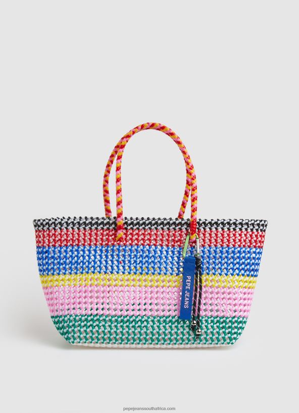 bay_woven_plastic_tote_bag_pepe_jeans_l20f2f721_women.jpg Bay Woven Plastic Tote Bag Pepe Jeans L20F2F721 Women - Image 1