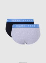 Black 2Pack Stretchy Cotton Briefs Pepe Jeans L20F2F1152 Men - Image 2
