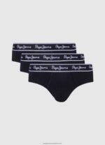Black 3Pack Elastic Cotton Briefs Pepe Jeans L20F2F1158 Men