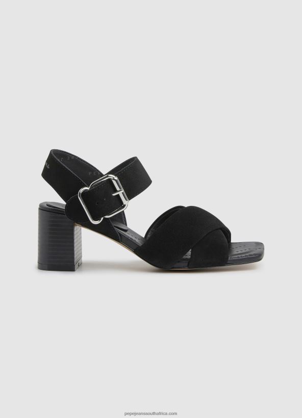 black_altea_basic_suede_sandals_pepe_jeans_l20f2f648_women.jpg Black Altea Basic Suede Sandals Pepe Jeans L20F2F648 Women - Image 1