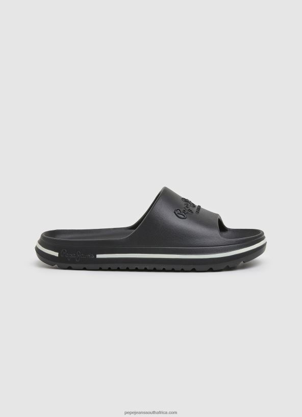 black_beach_slide_flip_flops_pepe_jeans_l20f2f696_women.jpg Black Beach Slide Flip Flops Pepe Jeans L20F2F696 Women - Image 1