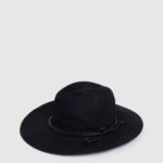 Black Breathable Wide-Brimmed Hat Pepe Jeans L20F2F776 Women