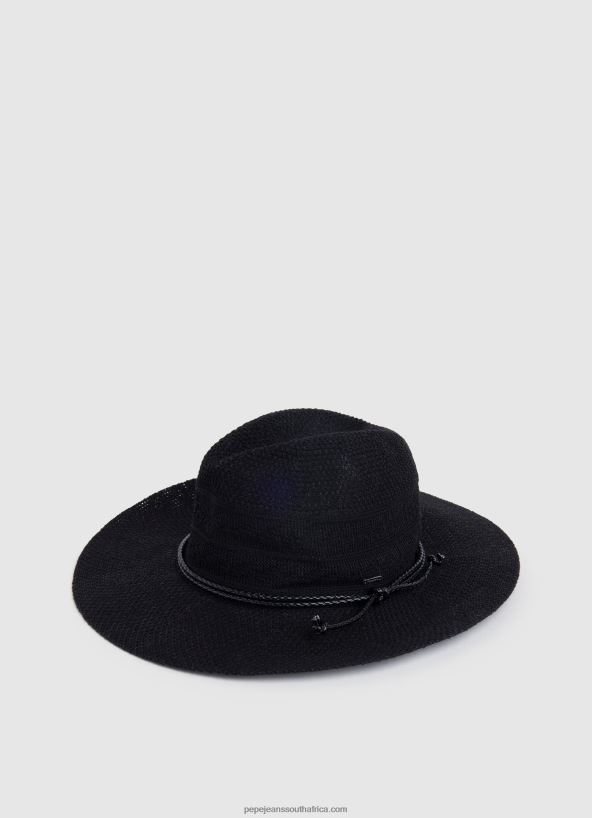 black_breathable_wide_brimmed_hat_pepe_jeans_l20f2f776_women.jpg Black Breathable Wide-Brimmed Hat Pepe Jeans L20F2F776 Women - Image 1