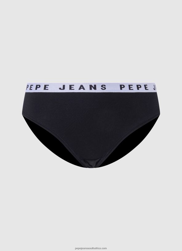 black_classic_panty_with_printed_logo_pepe_jeans_l20f2f539_women.jpg Black Classic Panty With Printed Logo Pepe Jeans L20F2F539 Women - Image 1