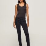 Black Classic Skinny Trousers Pepe Jeans L20F2F297 Women