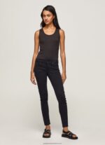 Black Classic Skinny Trousers Pepe Jeans L20F2F297 Women