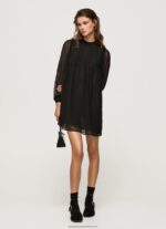 Black Dot-Print Mini Dress Pepe Jeans L20F2F207 Women