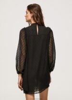 Black Dot-Print Mini Dress Pepe Jeans L20F2F207 Women - Image 4