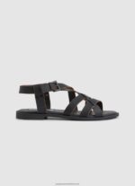 Black Hayes Rome Flat Sandals Pepe Jeans L20F2F657 Women