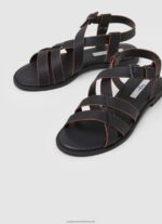 Black Hayes Rome Flat Sandals Pepe Jeans L20F2F657 Women - Image 3