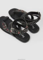 Black Irma Ethnic Leather Sandals Pepe Jeans L20F2F659 Women - Image 4