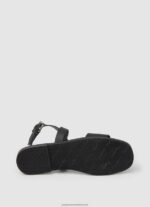Black Irma Log Flat Leather Sandals Pepe Jeans L20F2F661 Women - Image 5