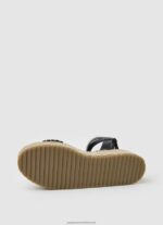 Black Kate Braided Wedge Sandals Pepe Jeans L20F2F676 Women - Image 5