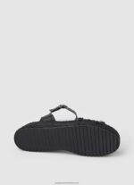 Black Kate Fabric Wedge Sandals Pepe Jeans L20F2F671 Women - Image 5