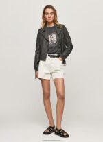 Black Lamb Leather Biker Jacket Pepe Jeans L20F2F114 Women
