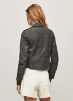 Black Lamb Leather Biker Jacket Pepe Jeans L20F2F114 Women - Image 4