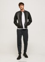 Black Lamb Leather Biker Jacket Pepe Jeans L20F2F835 Men - Image 2