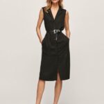 Black Lapel Collar Dress Pepe Jeans L20F2F224 Women