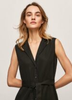 Black Lapel Collar Dress Pepe Jeans L20F2F224 Women - Image 3