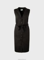 Black Lapel Collar Dress Pepe Jeans L20F2F224 Women - Image 5
