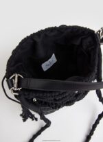 Black Macrame And Straw Bucket Bag Pepe Jeans L20F2F741 Women - Image 3