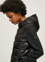 Black Matte Finish Puffed Jacket Pepe Jeans L20F2F121 Women - Image 3