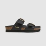 Black Oban Anatomical Sandals Pepe Jeans L20F2F653 Women