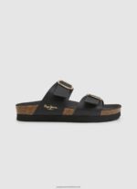 Black Oban Anatomical Sandals Pepe Jeans L20F2F653 Women