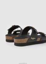 Black Oban Anatomical Sandals Pepe Jeans L20F2F653 Women - Image 4