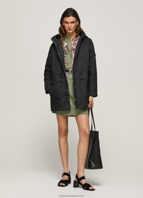 black_parka_with_inner_jacket_pepe_jeans_l20f2f139_women.jpg Black Parka With Inner Jacket Pepe Jeans L20F2F139 Women - Image 1