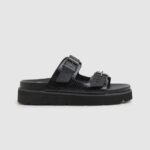 Black Pola Park Double Buckle Sandals Pepe Jeans L20F2F670 Women