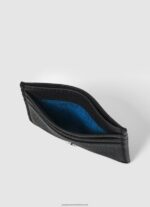 Black Printed Lining Leather Card Holder Pepe Jeans L20F2F1289 Men - Image 3