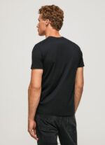 Black Printed Logo Cotton T-Shirt Pepe Jeans L20F2F1000 Men - Image 4