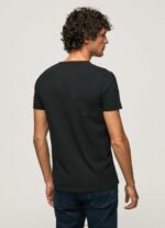 Black Printed Logo Cotton T-Shirt Pepe Jeans L20F2F1012 Men - Image 4