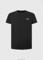 Black Printed Logo Cotton T-Shirt Pepe Jeans L20F2F1012 Men - Image 5