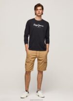 Black Printed Logo Cotton T-Shirt Pepe Jeans L20F2F1019 Men - Image 2