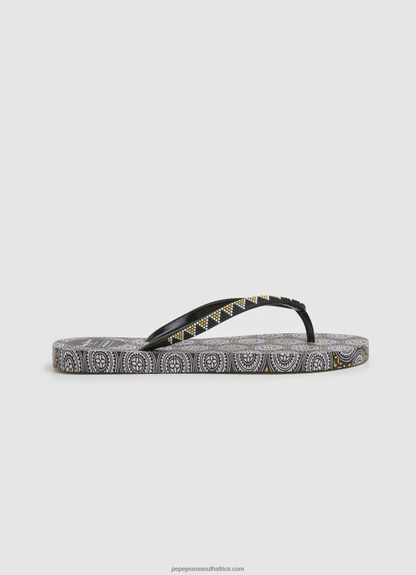 black_rake_coin_beach_flip_flops_pepe_jeans_l20f2f704_women.jpg Black Rake Coin Beach Flip Flops Pepe Jeans L20F2F704 Women - Image 1