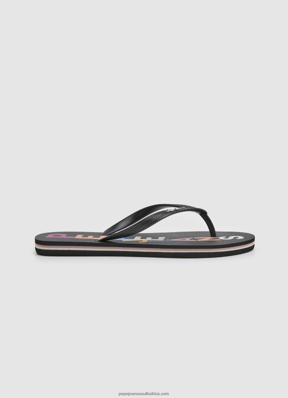 black_rake_letters_beach_flip_flops_pepe_jeans_l20f2f697_women.jpg Black Rake Letters Beach Flip Flops Pepe Jeans L20F2F697 Women - Image 1