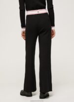 Black Ribbed Knit Trousers Pepe Jeans L20F2F306 Women - Image 3